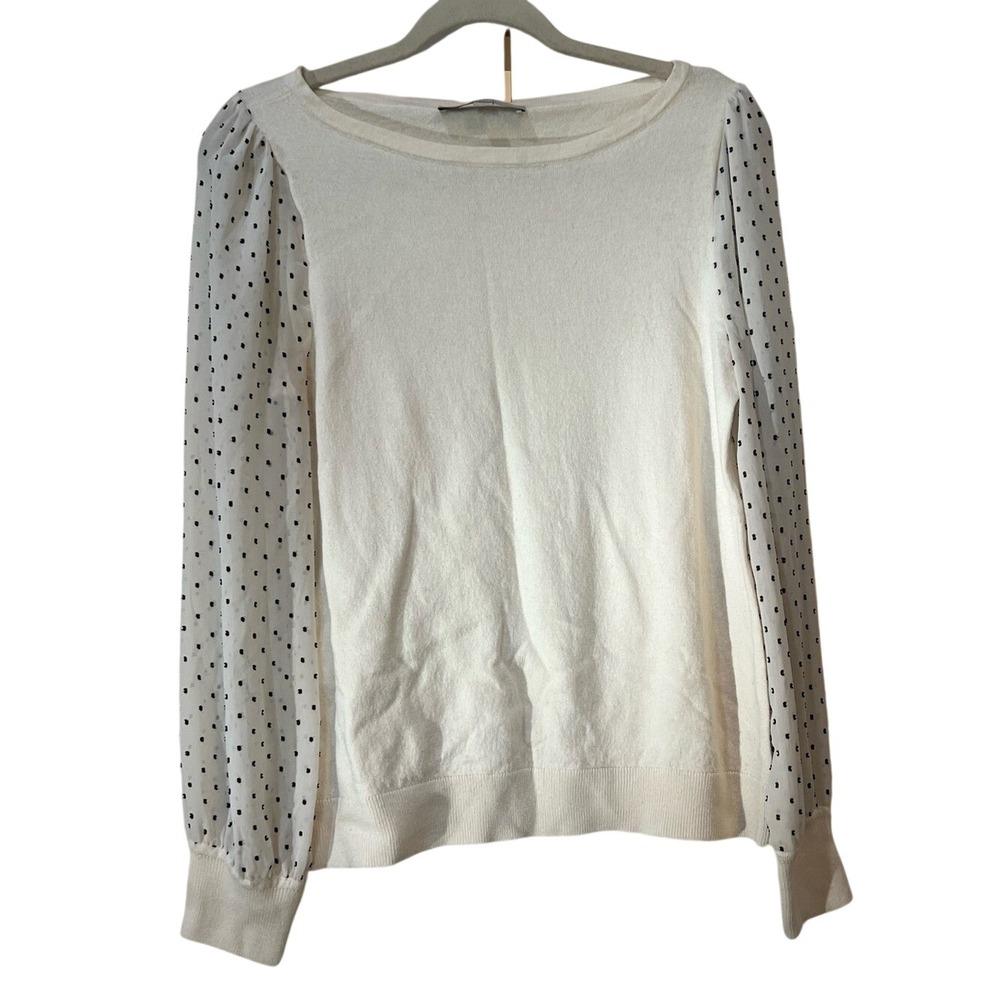 LOFT Mixed Media Pullover Sweater MEDIUM
